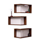 🌞Fris De Lente In Met 50% Korting!🪵Zwevende kubusplank 3-delig – Wandplank van notenhout – Ideaal voor hoeken, decoratie, planten & boeken