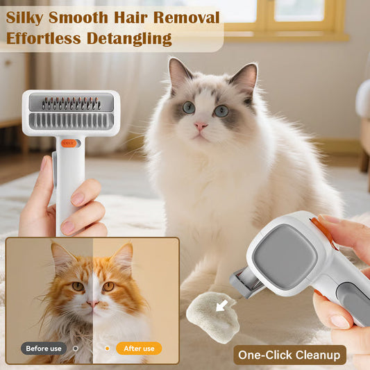 🌞Fris De Lente In Met 50% Korting!🐾 2-IN-1 Zelfontwarrende & Verzorgingskam voor Huisdieren – Painless Ontklitten, Ondervacht Verwijderen & Gezonde Vacht!