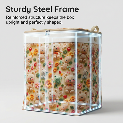 🌞Fris De Lente In Met 50% Korting!🧺Grote opvouwbare opbergbox van canvas – 120L inhoud, stof- & vochtbestendig, met praktische handgrepen voor kleding & beddengoed (50×40×60 cm).