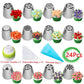 🌞Fris De Lente In Met 50% Korting!🔥Premium 8-Delige Russische Spuitmondjes Set | RVS Taart & Cupcake Decoratiekit inclusief Spuitzak | Bakken als een Pro