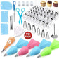 🌞Fris De Lente In Met 50% Korting!🔥Premium 8-Delige Russische Spuitmondjes Set | RVS Taart & Cupcake Decoratiekit inclusief Spuitzak | Bakken als een Pro