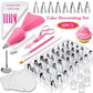 🌞Fris De Lente In Met 50% Korting!🔥Premium 8-Delige Russische Spuitmondjes Set | RVS Taart & Cupcake Decoratiekit inclusief Spuitzak | Bakken als een Pro