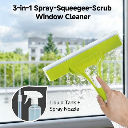🌞Fris De Lente In Met 50% Korting!🔥3-in-1 Raamwisser met Sprayfunctie | Streepvrij Ramen Lappen Zonder Emmer | Multifunctionele Glasreiniger