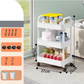 🌞Fris De Lente In Met 50% Korting!🏡Verrijdbare Trolley op Wielen | Smalle Rolwagen voor Keuken & Badkamer | Ruimtebesparend Opbergrek (Tot 5 Lagen)
