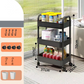 🌞Fris De Lente In Met 50% Korting!🏡Verrijdbare Trolley op Wielen | Smalle Rolwagen voor Keuken & Badkamer | Ruimtebesparend Opbergrek (Tot 5 Lagen)