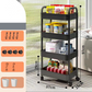 🌞Fris De Lente In Met 50% Korting!🏡Verrijdbare Trolley op Wielen | Smalle Rolwagen voor Keuken & Badkamer | Ruimtebesparend Opbergrek (Tot 5 Lagen)