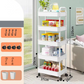 🌞Fris De Lente In Met 50% Korting!🏡Verrijdbare Trolley op Wielen | Smalle Rolwagen voor Keuken & Badkamer | Ruimtebesparend Opbergrek (Tot 5 Lagen)