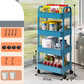 🌞Fris De Lente In Met 50% Korting!🏡Verrijdbare Trolley op Wielen | Smalle Rolwagen voor Keuken & Badkamer | Ruimtebesparend Opbergrek (Tot 5 Lagen)