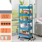 🌞Fris De Lente In Met 50% Korting!🏡Verrijdbare Trolley op Wielen | Smalle Rolwagen voor Keuken & Badkamer | Ruimtebesparend Opbergrek (Tot 5 Lagen)