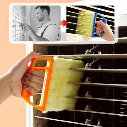 🌞Fris De Lente In Met 50% Korting!🧹7-Vinger Jaloezieënborstel - Maak 6 Lamellen Tegelijk Schoon - Tijdbesparend & Herbruikbaar - Dé Oplossing voor een Stofvrij Huis