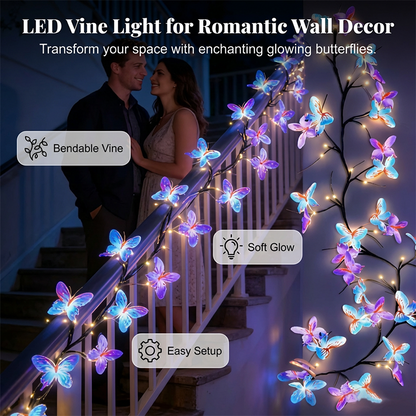 🌞Fris De Lente In Met 50% Korting!🦋Magische Vlinder Lichtrank (1,6m) | Buigbaar LED Lichtsnoer met 36 Lampjes & 8 Modi | Esthetische Sfeerverlichting