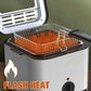 🌞Fris De Lente In Met 50% Korting!🍟Compacte Friteuse met Kijkvenster | Elektrische Frituurpan voor Friet & Snacks | Zilver RVS Design