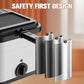 🌞Fris De Lente In Met 50% Korting!🍟Compacte Friteuse met Kijkvenster | Elektrische Frituurpan voor Friet & Snacks | Zilver RVS Design