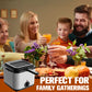 🌞Fris De Lente In Met 50% Korting!🍟Compacte Friteuse met Kijkvenster | Elektrische Frituurpan voor Friet & Snacks | Zilver RVS Design