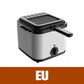 🌞Fris De Lente In Met 50% Korting!🍟Compacte Friteuse met Kijkvenster | Elektrische Frituurpan voor Friet & Snacks | Zilver RVS Design