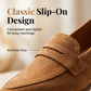 🌞Fris De Lente In Met 50% Korting!👣Luxe Dames Loafers met Puntneus - Klassieke Suède-look Flats - Comfortabele Pasvorm