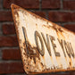🌞Fris De Lente In Met 50% Korting!👋Retro Wandbord "Love You, Bye" – Vintage Metalen Decoratiebord voor Binnen & Buiten