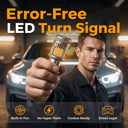 🌞Fris De Lente In Met 50% Korting!🚗High-Power LED Knipperlichten - Ingebouwde Turbo Fan & Anti-Hyperflash - Canbus Foutvrij - Plug & Play - Voor Richtingaanwijzers & Remlichten