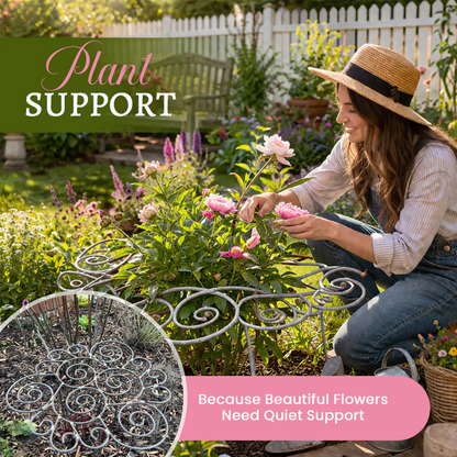 🌞Fris De Lente In Met 50% Korting!🌸Sierlijke IJzeren Plantensteun - Decoratieve Groeihulp voor een Prachtige Tuin