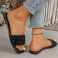 🌞Fris De Lente In Met 50% Korting!👡Glitter Slides voor Dames - Comfortabele Platte Sandalen met Bling - Anti-slip & Stijlvol - Voor Vakantie, Strand & Party