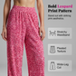 🌞Fris De Lente In Met 50% Korting!🌸Roze Panterprint Plissé Broek - Wijde Pijpen & Elastische Taille - Kreukvrij & Ademend