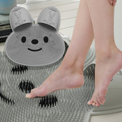 🌞Fris De Lente In Met 50% Korting!🚿3-in-1 Luxe Siliconen Massage Mat - Voor Voeten & Rug - Anti-slip & Veilig - Schattig Konijn Design