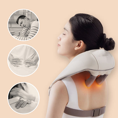 🌞Fris De Lente In Met 50% Korting!🔥5D Nek- en Schoudermassage Apparaat - Met 48°C Infrarood Warmte - Draadloos & Ergonomisch - Simuleert Thaise Massage
