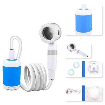 🌞Fris De Lente In Met 50% Korting!🚿Draagbare Campingdouche met Waterpomp – USB Oplaadbaar, Instelbare Waterstroom, Perfect voor Kamperen, Wandelen en Huisdieren
