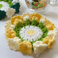 Handmade Floral Yarn Coasters