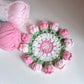 Handmade Floral Yarn Coasters