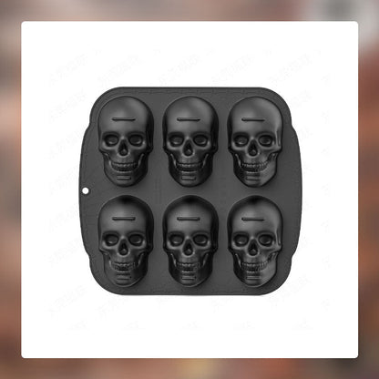 🌞Fris De Lente In Met 50% Korting!🧊3D Schedel IJsblokjesvorm – Siliconen Cocktail- & Whiskyvorm voor Perfecte Party Drinks