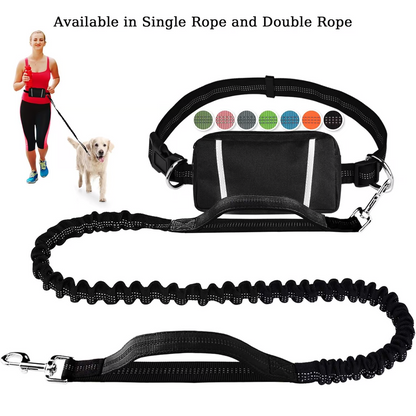 🌞Fris De Lente In Met 50% Korting!🐶Handsfree Hondenriem met Schokdemping & Heuptas – Comfortabel Wandelen en Hardlopen met je Hond