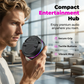 🌞Fris De Lente In Met 50% Korting!🎵Draagbare Bluetooth Speaker met Telefoonhouder & RGB-Verlichting – Handsfree Kijken en Genieten van Muziek