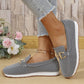 🌞Fris De Lente In Met 50% Korting!👟Ademende Dames Loafers met Metalen Gesp – Lichtgewicht Instapschoenen met Comfortabele Ondersteuning