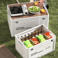 🌞Fris De Lente In Met 50% Korting!🏕️Inklapbare Camping Opbergbox met Houten Deksel – 30L Organizer en Tafel in Eén