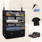 🌞Fris De Lente In Met 50% Korting!🧳Opvouwbare Hangende Reisorganizer van Mesh – Driedubbele Opbergtas voor Koffer, Kast en Badkamer