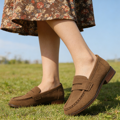 🌞Fris De Lente In Met 50% Korting!👞Klassieke Dames Penny Loafers met Lage Blokhak – Comfortabele Antislip Schoenen voor Werk en Dagelijks Gebruik