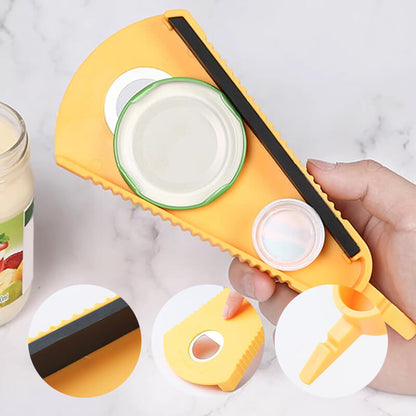🌞Fris De Lente In Met 50% Korting!🍯Multifunctionele 6-in-1 Flessenopener en Potopener – Handige Keukenhulp voor Moeilijke Deksels