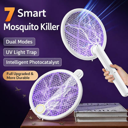 🌞Fris De Lente In Met 50% Korting!🦟Opvouwbare 2-in-1 Elektrische Muggenmepper met UV-Lamp – Oplaadbare Muggenzapper voor Thuis en Camping