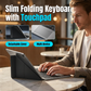 🌞Fris De Lente In Met 50% Korting!💻Ultradun Opvouwbaar Bluetooth Toetsenbord met Touchpad en Standaard – Voor Tablet, Smartphone en Mobiel Werken