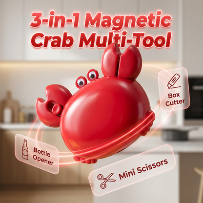 🌞Fris De Lente In Met 50% Korting!🦀3-in-1 Magnetische Krab Multitool – Flesopener, Doossnijder en Mini Schaar voor de Keuken