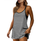 ❄️Zomerfresh 50% Korting!👙Gestreepte Tankini Zwemjurk met Ingebouwde Short – Flatterend Badpak met Zakken voor Strand & Zwembad