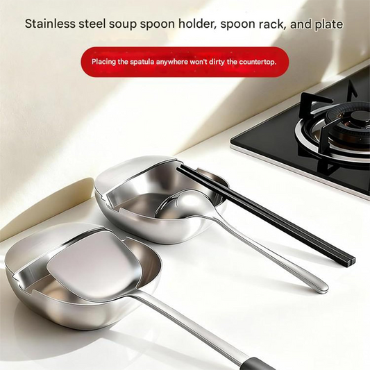 ❄️Zomerfresh 50% Korting!🍳RVS Lepel- en Spatelhouder voor Aanrecht – Houd je Keukenblad Schoon tijdens het Koken