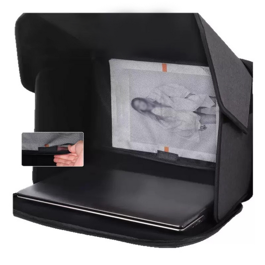 ❄️Zomerfresh 50% Korting!💻2-in-1 Laptophoes met Zonnescherm – Antireflectie Privacy Cover voor Buitenwerken, Studie & Reizen