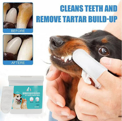 ❄️Zomerfresh 50% Korting!🦷Vingerdoekjes voor Gebitsreiniging van Hond & Kat – Milde Tandverzorgingsdoekjes voor Frissere Adem