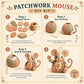 ❄️Zomerfresh 50% Korting!🐭DIY Patchwork Muis Naaiset – Complete Beginnersvriendelijke Knutselset met Stoffen, Vulling & Handleiding