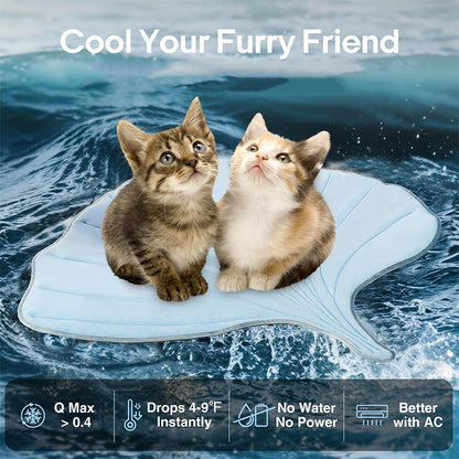 ❄️Zomerfresh 50% Korting!❄️Bladvormige Wasbare Koelmat voor Hond & Kat – Zachte Huisdiermat zonder Water of Stroom