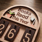 ❄️Zomerfresh 50% Korting!📚Houten “Boeken Gelezen Dit Jaar” Teller – Leesdoel Tracker en Boekenkast Decoratie voor Boekenliefhebbers