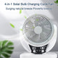 ❄️Zomerfresh 50% Korting!🌞4-in-1 Solar Campingventilator met LED-lamp – Oplaadbare Ventilator met Zonnepaneel, USB en Powerbankfunctie