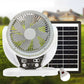 ❄️Zomerfresh 50% Korting!🌞4-in-1 Solar Campingventilator met LED-lamp – Oplaadbare Ventilator met Zonnepaneel, USB en Powerbankfunctie